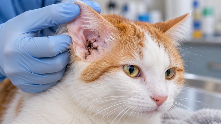 Ушной клещ у кошки: как отличить от отита и какие капли и средства бывают — 6 классов